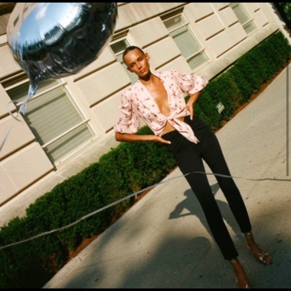 NEW Zara tie crop blouse - Picture 4 of 14